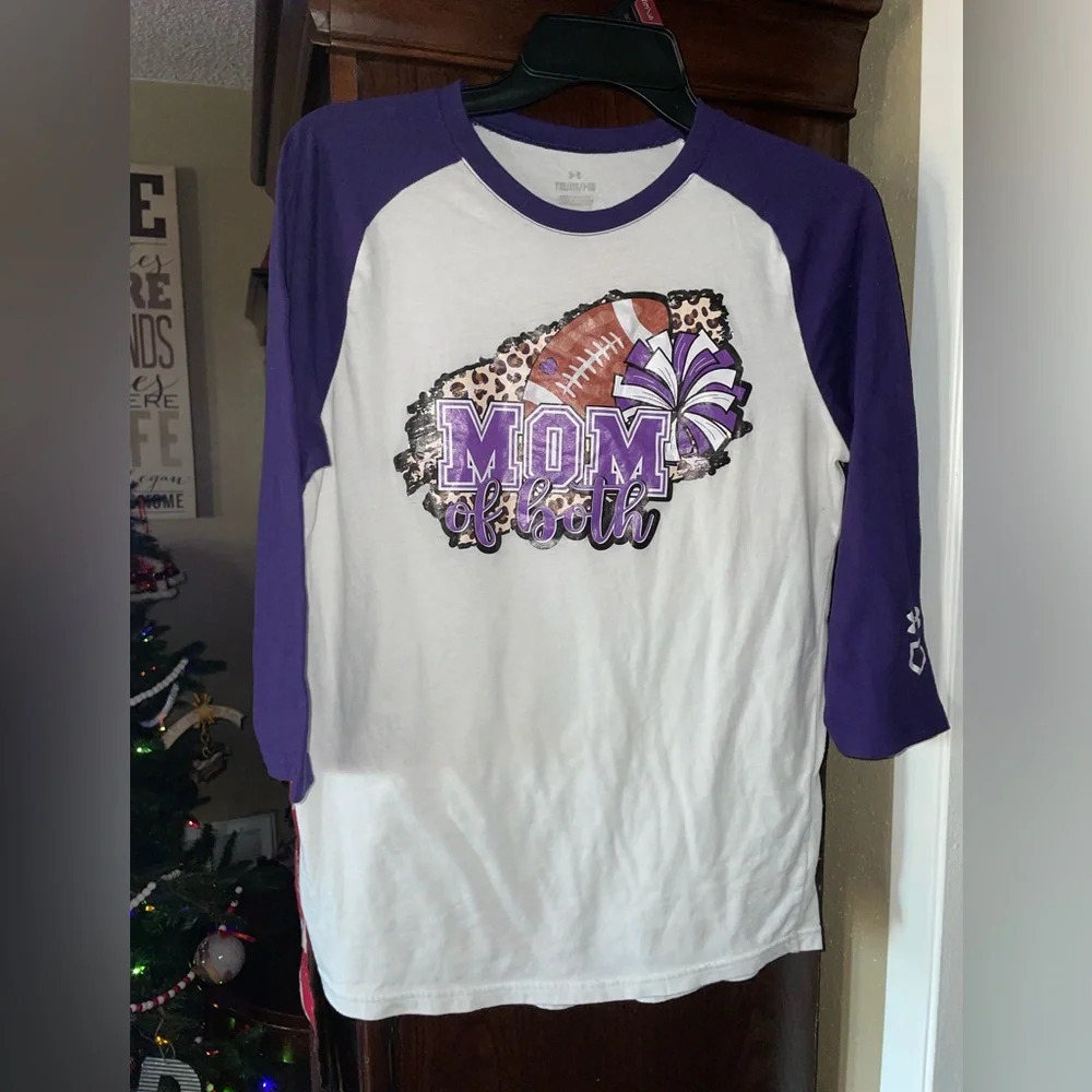 Under Armour MOM OF BOTH raglan spirit shirt YLX NWOT​